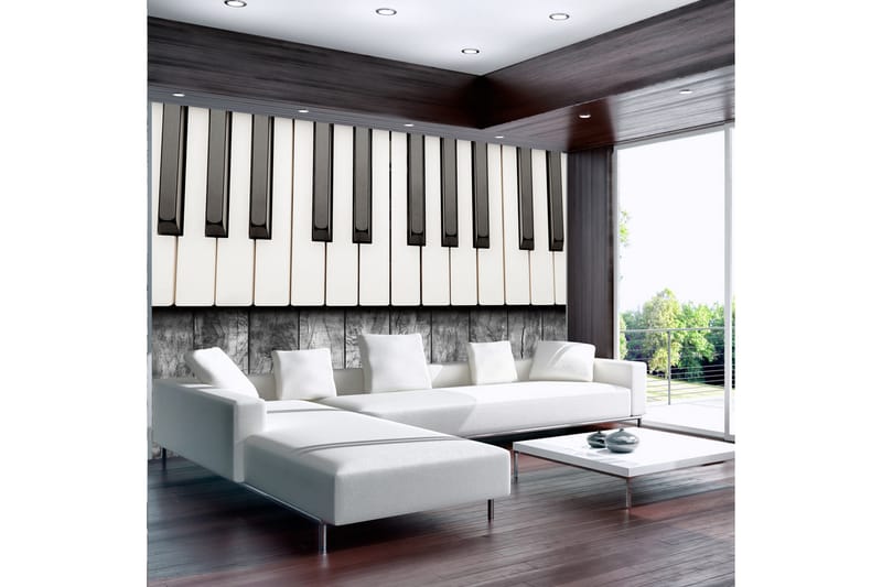 Fototapet Inspired By Chopin Grey Wood 100x70, Artgeist sp. z o. o.