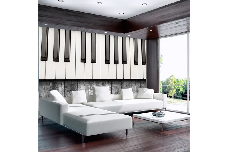 Fototapet Inspired By Chopin Grey Wood 150x105, Artgeist sp. z o. o.