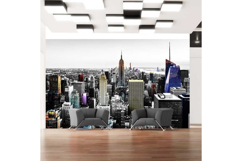 Fototapet Iridescent Skyscrapers 200x140 - Artgeist sp. z o. o. - Boligtilbehør - Vægdekoration - Tapeter - Fototapeter