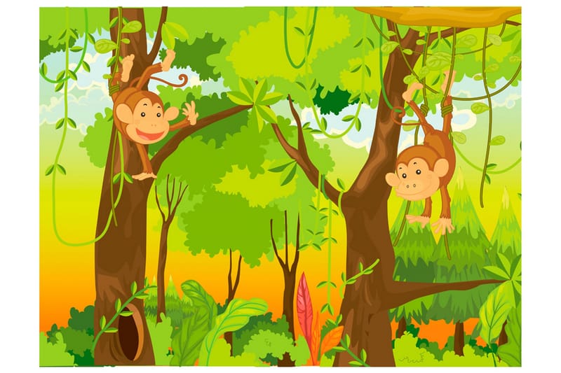 Fototapet Jungle Monkeys 400x309, Artgeist sp. z o. o.
