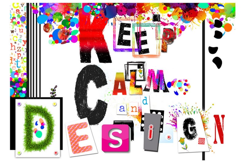 Fototapet Keep Calm And Design 350x245, Artgeist sp. z o. o.