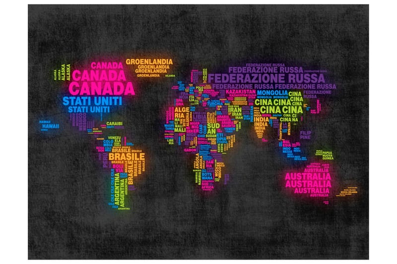 Fototapet Kort italienske farver 200x154, Artgeist sp. z o. o.