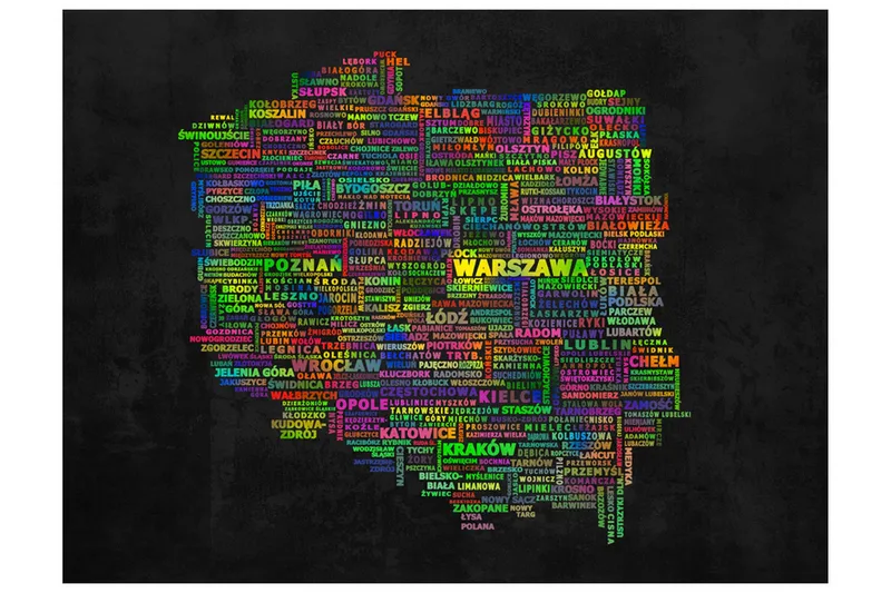 Fototapet Kort Over Polen 300x231, Artgeist sp. z o. o.