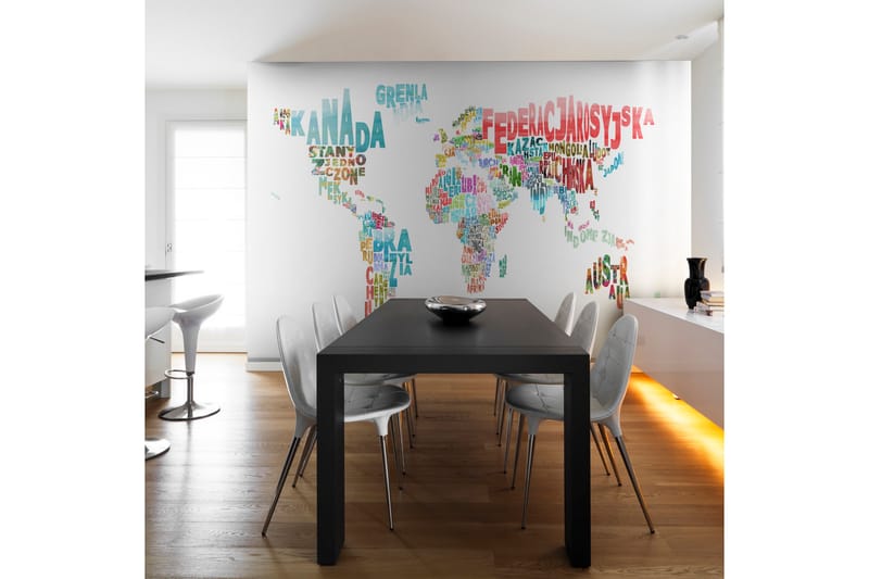 Fototapet Kort Verden Polsk 300x231, Artgeist sp. z o. o.