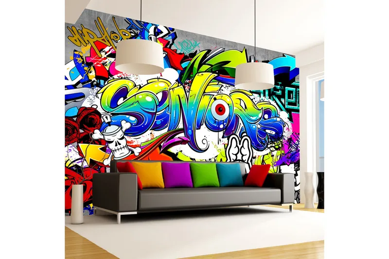 Fototapet Language Of A City 100x70 - Artgeist sp. z o. o. - Boligtilbehør - Vægdekoration - Tapeter - Fototapeter