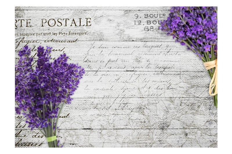 Fototapet Lavender Postcard 150x105 - Artgeist sp. z o. o. - Fototapeter