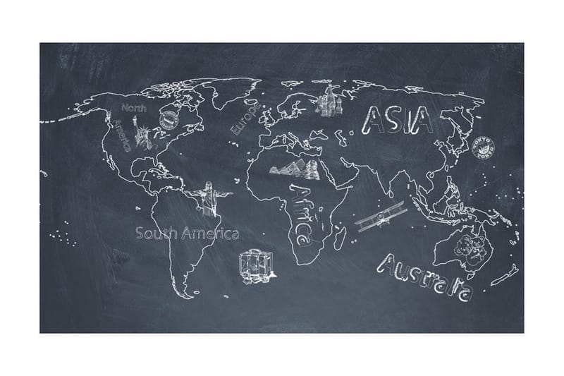 Fototapet Lille Rejse Store Rejser Engelsk 450x270 - Artgeist sp. z o. o. - Boligtilbehør - Vægdekoration - Tapeter - Fototapeter