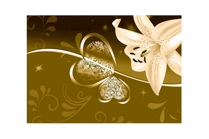 Fototapet Lily In Shades Of Green 100x70 - Artgeist sp. z o. o. - Boligtilbehør - Vægdekoration - Tapeter - Fototapeter