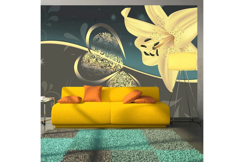 Fototapet Lily In Shades Of Grey 250x175, Artgeist sp. z o. o.