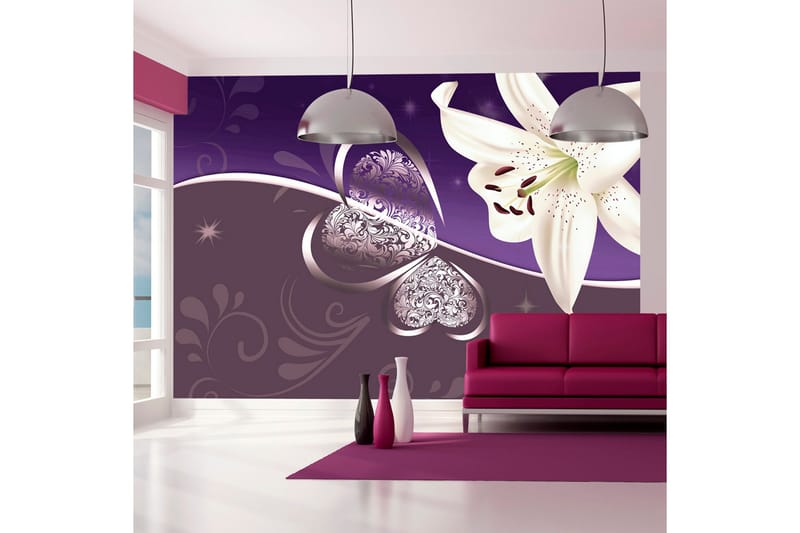 Fototapet Lily In Shades Of Violet 200x140, Artgeist sp. z o. o.