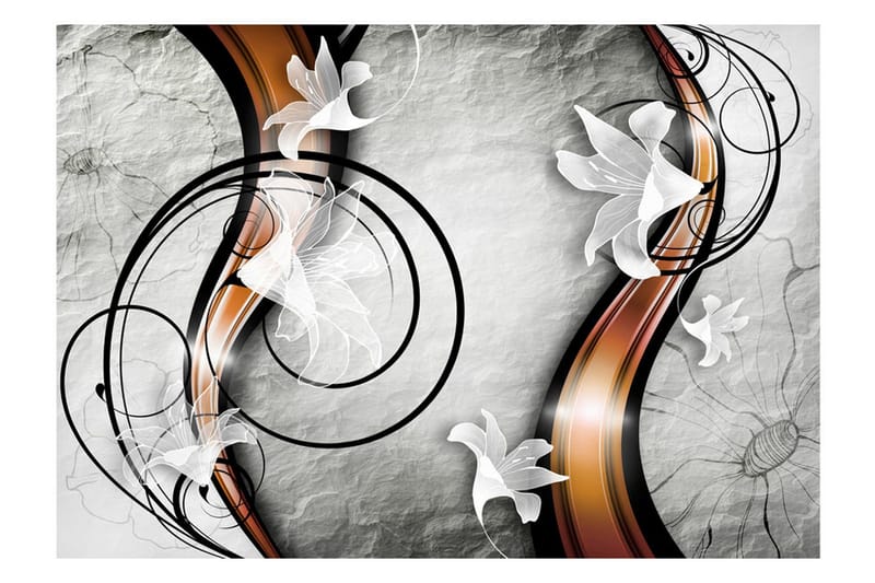 Fototapet Lily On A Stone 300x210 - Artgeist sp. z o. o. - Boligtilbehør - Vægdekoration - Tapeter - Fototapeter