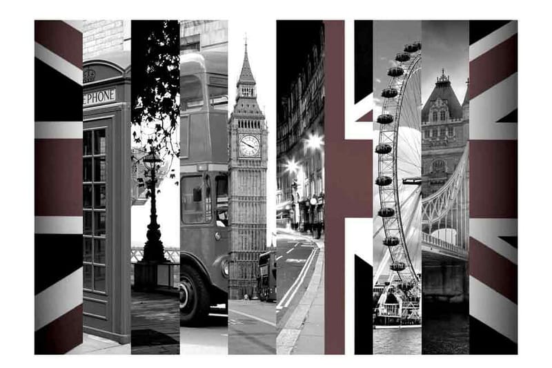Fototapet London Symboler 200x140 - Artgeist sp. z o. o. - Boligtilbehør - Vægdekoration - Tapeter - Fototapeter