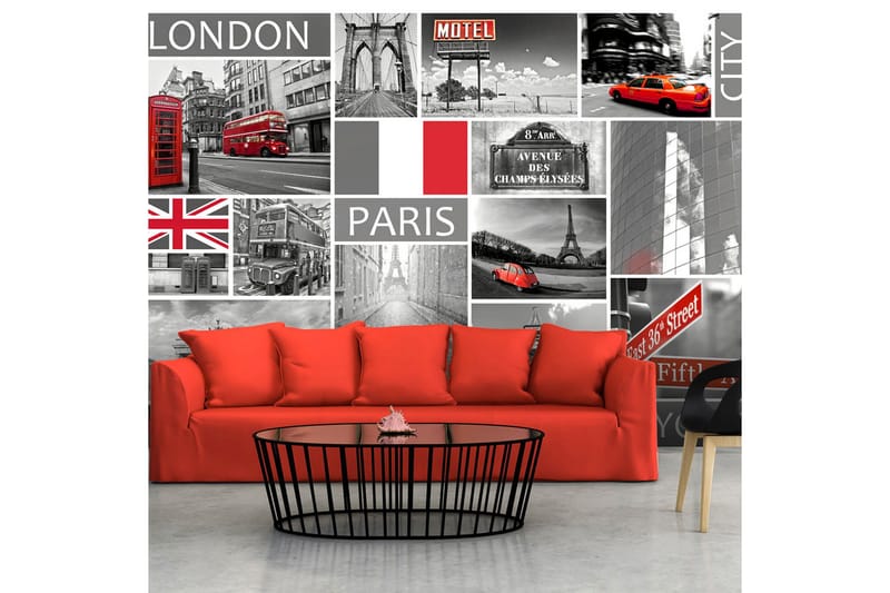 Fototapet London Paris Berlin New York 250x175, Artgeist sp. z o. o.