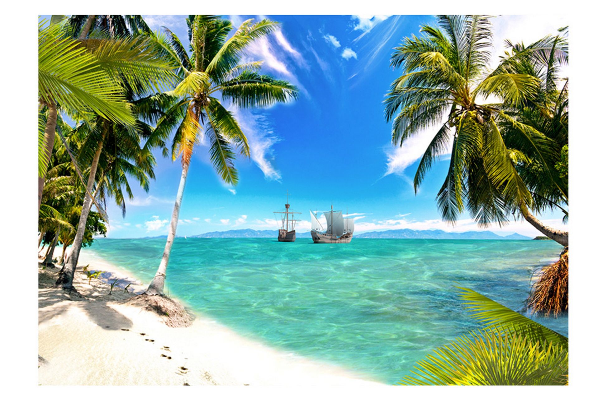 Fototapet Lost Ships 150x105 - Artgeist sp. z o. o. - Boligtilbehør - Vægdekoration - Tapeter - Fototapeter