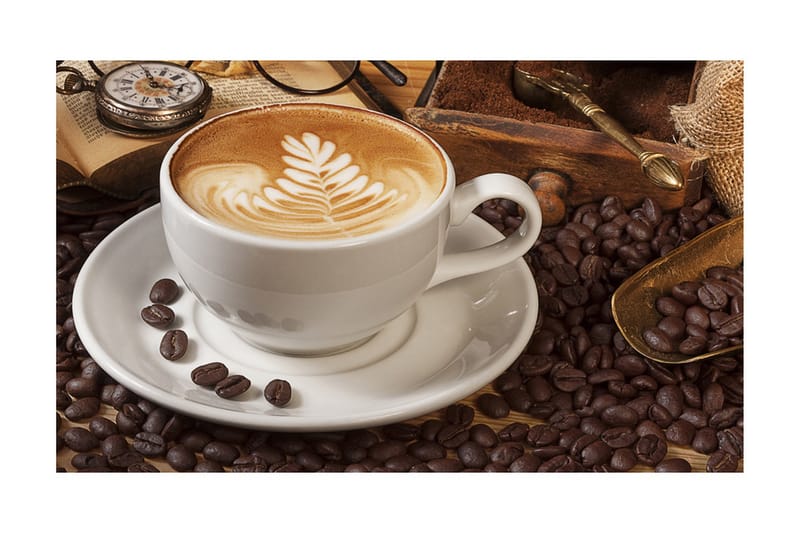 Fototapet Måske Kaffe? 450x270 - Artgeist sp. z o. o. - Boligtilbehør - Vægdekoration - Tapeter - Fototapeter