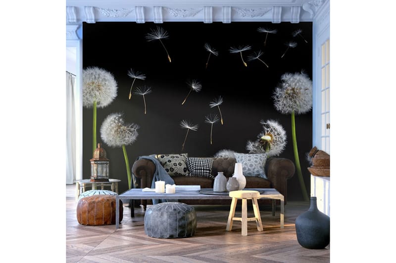 Fototapet Mælkebøtter Vinden 300x231 - Artgeist sp. z o. o. - Boligtilbehør - Vægdekoration - Tapeter - Fototapeter