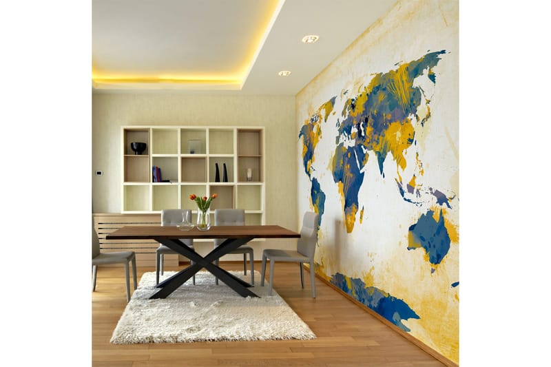 Fototapet Map Of The World Sun And Sky 250x193, Artgeist sp. z o. o.