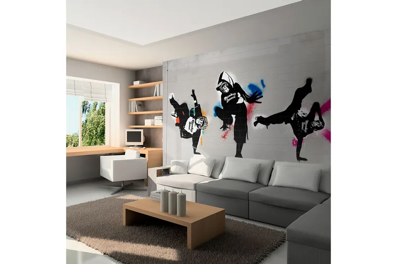 Fototapet Monkey Dance Street Art 250x193, Artgeist sp. z o. o.
