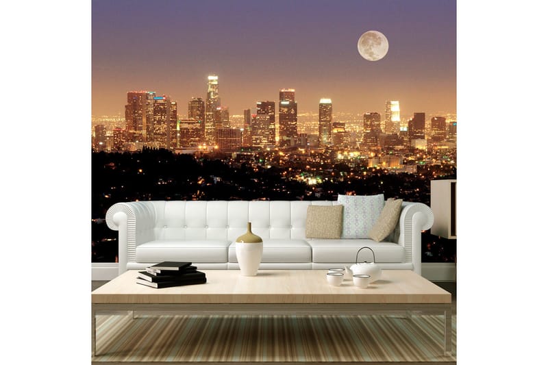 Fototapet Moon Over City Of Angels 350x270, Artgeist sp. z o. o.