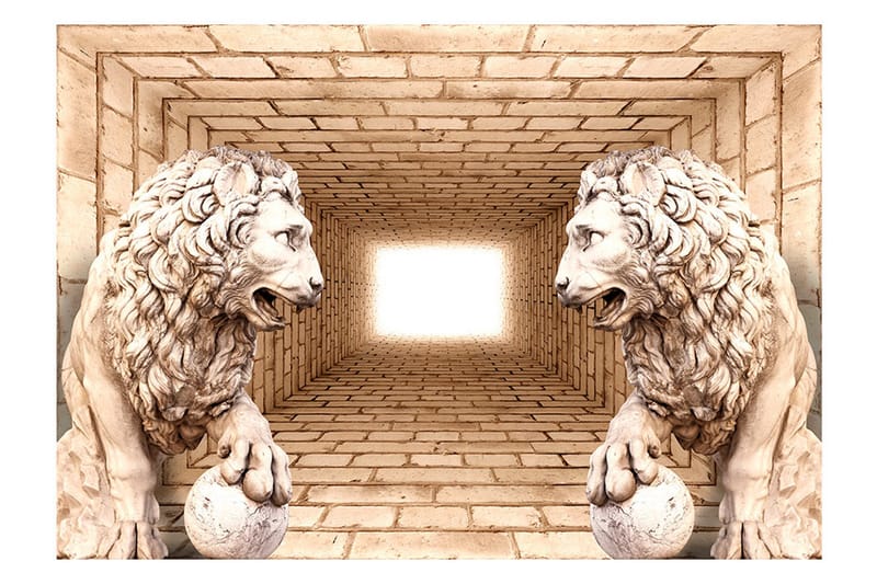 Fototapet Mystery Of Lions 300x210 - Artgeist sp. z o. o. - Boligtilbehør - Vægdekoration - Tapeter - Fototapeter