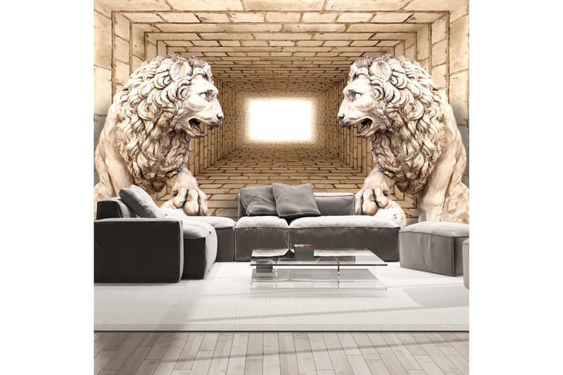 Fototapet Mystery Of Lions 350x245 - Artgeist sp. z o. o. - Boligtilbehør - Vægdekoration - Tapeter - Fototapeter