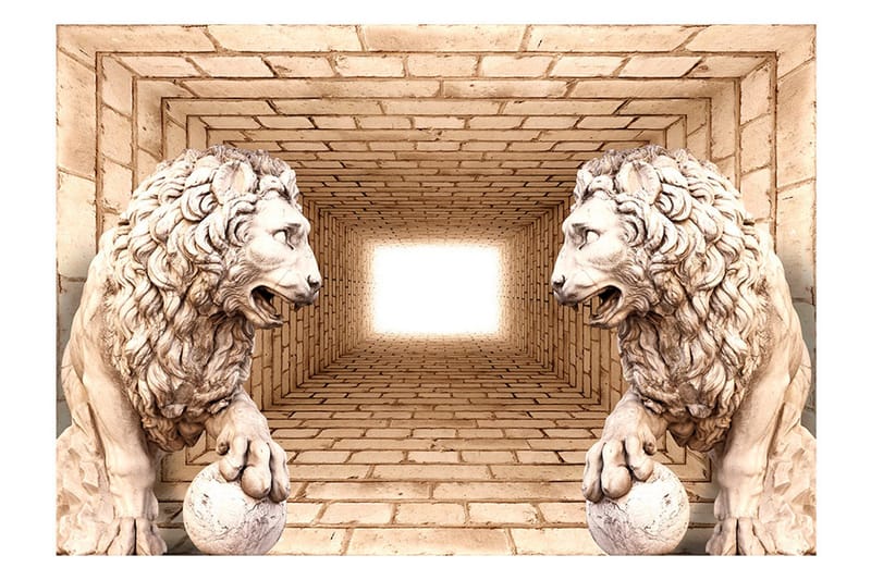 Fototapet Mystery Of Lions 350x245 - Artgeist sp. z o. o. - Boligtilbehør - Vægdekoration - Tapeter - Fototapeter