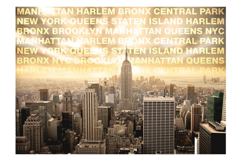Fototapet Neighborhoods Of New York 100x70 - Artgeist sp. z o. o. - Boligtilbehør - Vægdekoration - Tapeter - Fototapeter