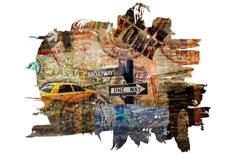 Fototapet New York Collage 300x231 - Artgeist sp. z o. o. - Boligtilbehør - Vægdekoration - Tapeter - Fototapeter