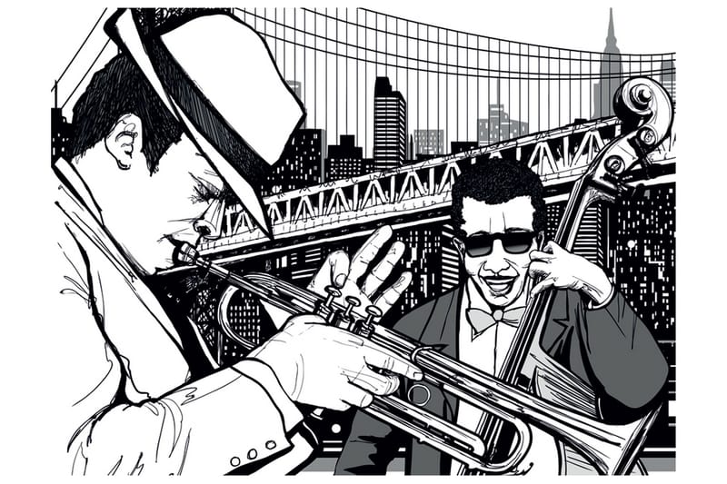 Fototapet New York Music Jazz 400x309, Artgeist sp. z o. o.