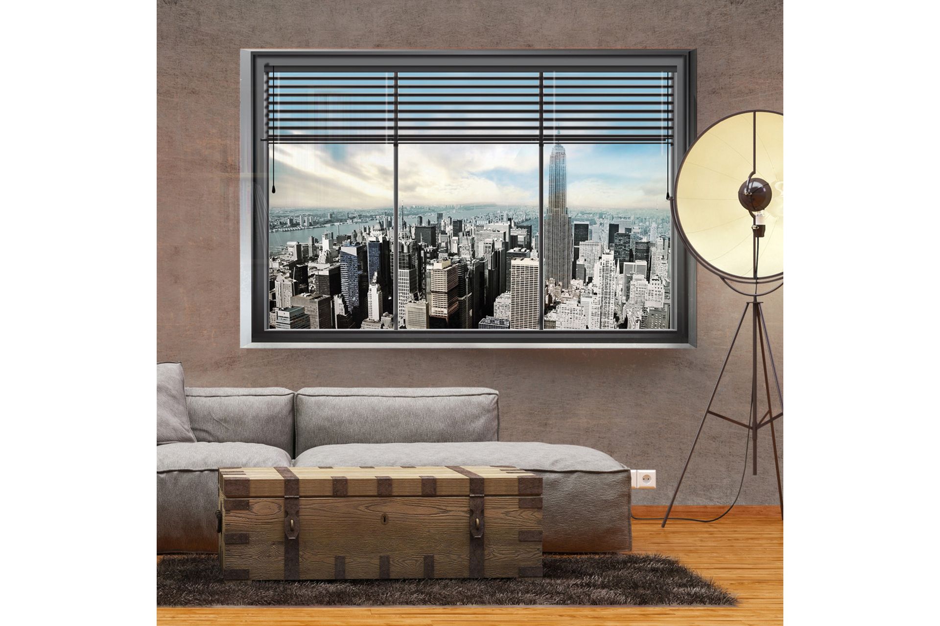 Fototapet New York Window 100x70 - Artgeist sp. z o. o. - Boligtilbehør - Vægdekoration - Tapeter - Fototapeter