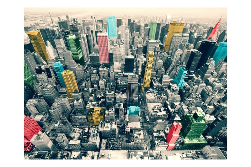 Fototapet New Yorks Farvestærke Reflektioner 350x270, Artgeist sp. z o. o.