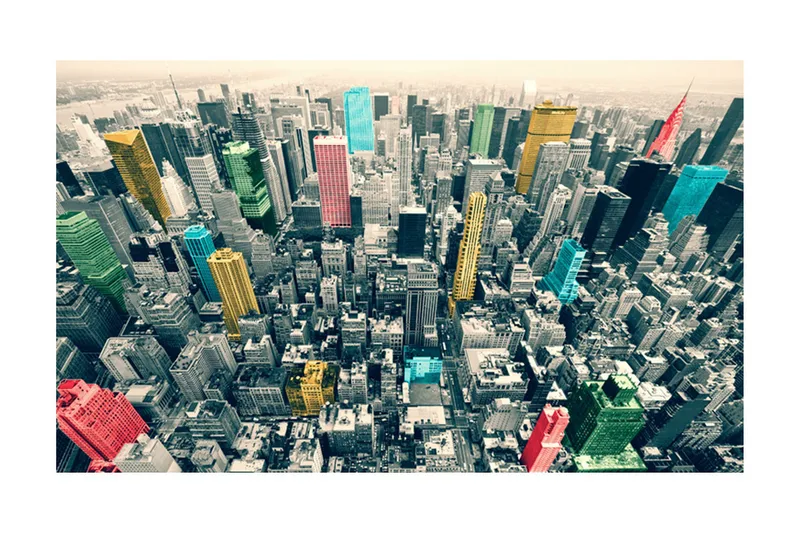 Fototapet New Yorks Farvestærke Reflektioner 450x270, Artgeist sp. z o. o.