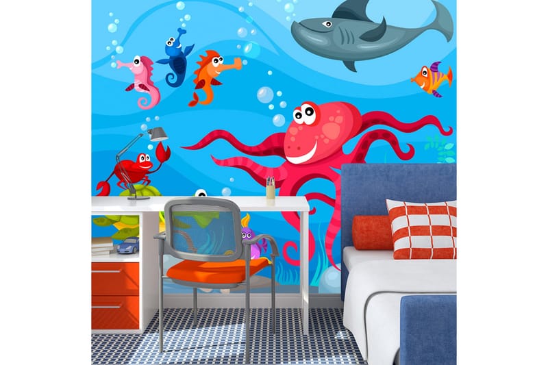 Fototapet Octopus And Shark 300x231, Artgeist sp. z o. o.