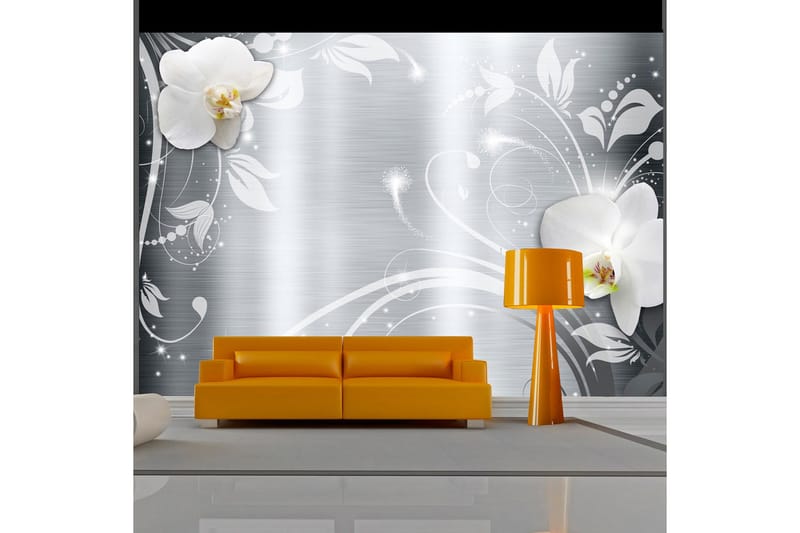 Fototapet Orchids On Steel 400x280, Artgeist sp. z o. o.