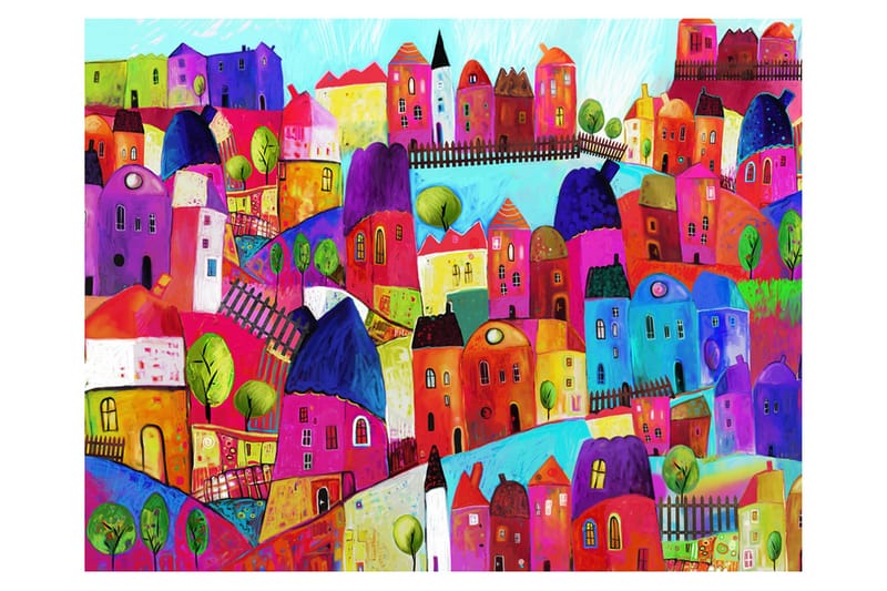 Fototapet Rainbow-Hued Town 400x309, Artgeist sp. z o. o.