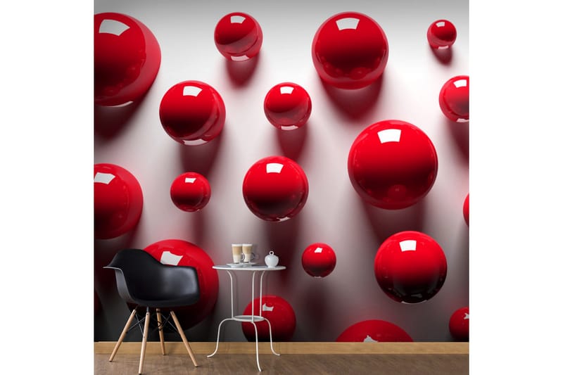 Fototapet Red Balls 150x105 - Artgeist sp. z o. o. - Boligtilbehør - Vægdekoration - Tapeter - Fototapeter