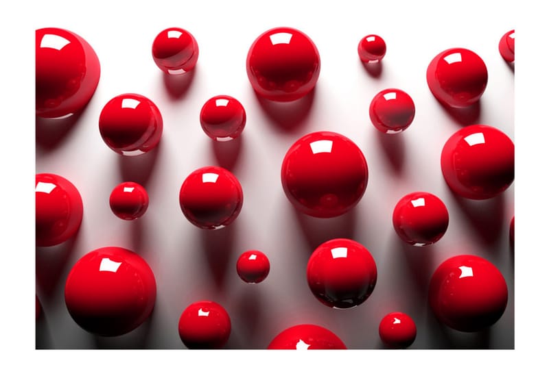 Fototapet Red Balls 150x105 - Artgeist sp. z o. o. - Boligtilbehør - Vægdekoration - Tapeter - Fototapeter