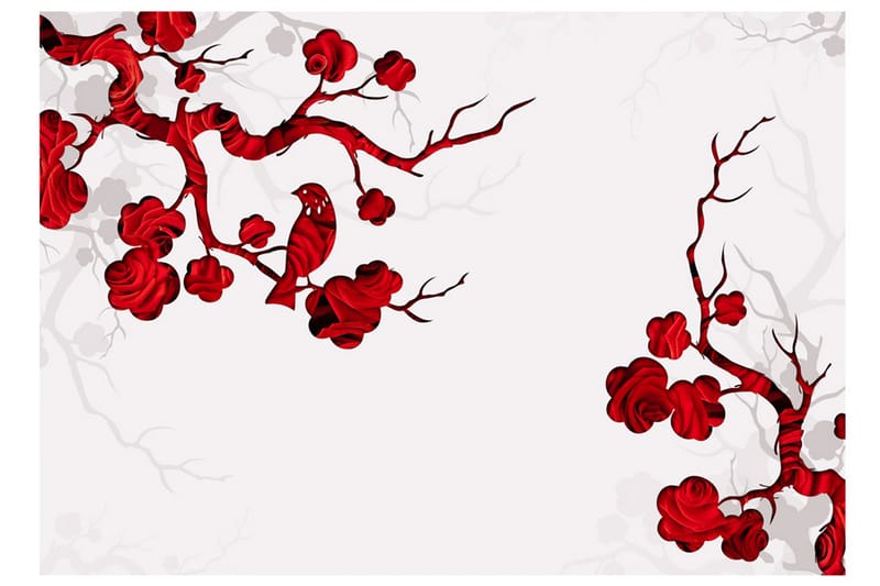 Fototapet Red Bush 250x175 - Artgeist sp. z o. o. - Boligtilbehør - Vægdekoration - Tapeter - Fototapeter