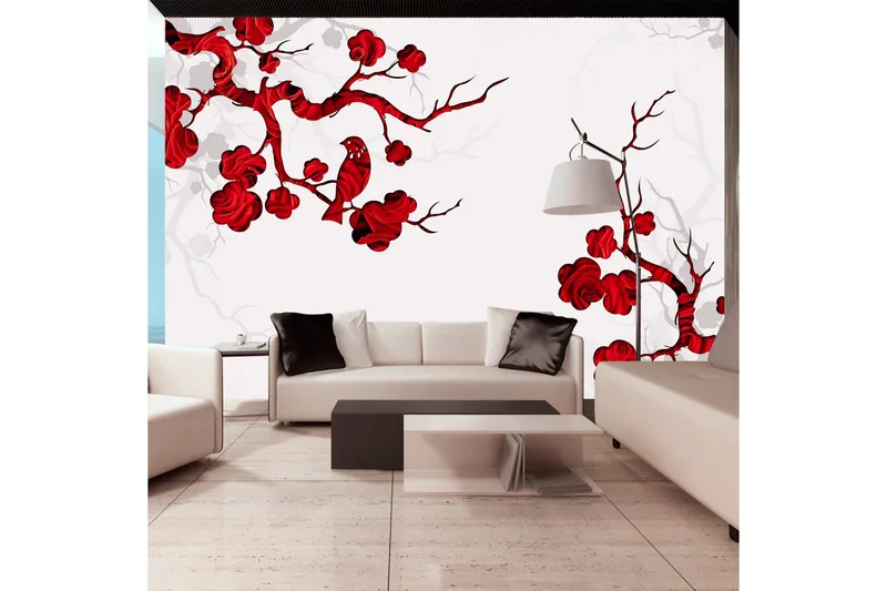 Fototapet Red Bush 300x210, Artgeist sp. z o. o.