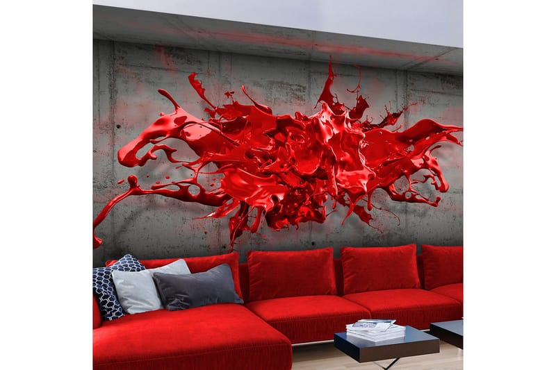 Fototapet Red Ink Blot 300x210, Artgeist sp. z o. o.