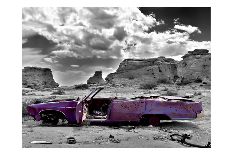 Fototapet Retro Car On Colorado Desert 250x193 - Artgeist sp. z o. o. - Boligtilbehør - Vægdekoration - Tapeter - Fototapeter