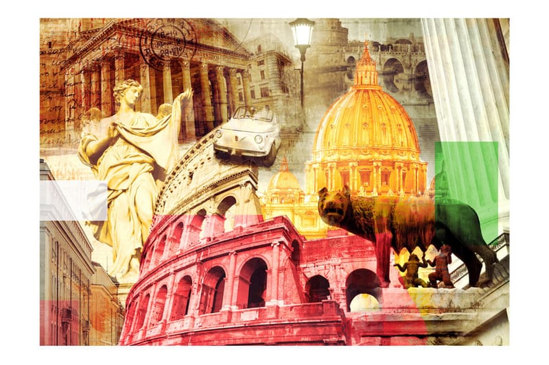 Fototapet Rome Collage 100x70 - Artgeist sp. z o. o. - Boligtilbehør - Vægdekoration - Tapeter - Fototapeter
