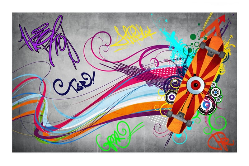 Fototapet Skateboard 100x70 - Artgeist sp. z o. o. - Boligtilbehør - Vægdekoration - Tapeter - Fototapeter