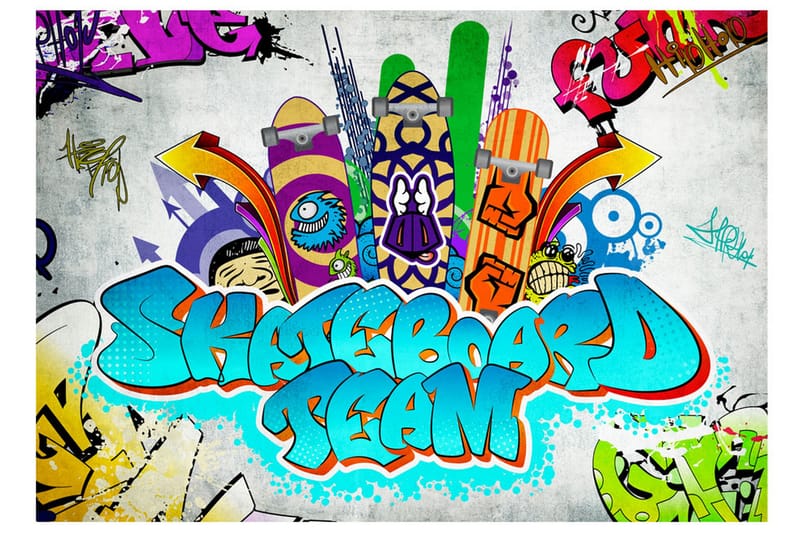 Fototapet Skateboard Team 100x70, Artgeist sp. z o. o.