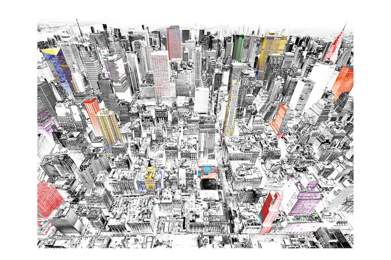 Fototapet Skitse Over New York 400x309, Artgeist sp. z o. o.