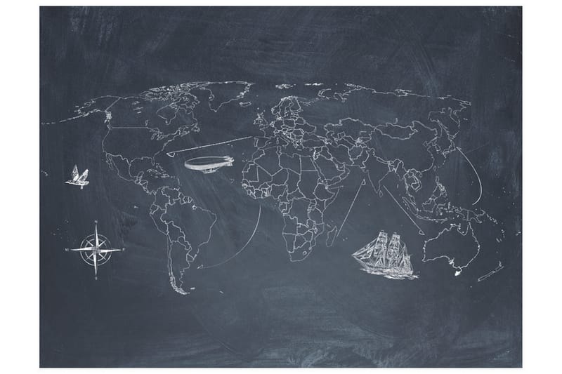 Fototapet Small Travel Large Travel 250x193 - Artgeist sp. z o. o. - Boligtilbehør - Vægdekoration - Tapeter - Fototapeter