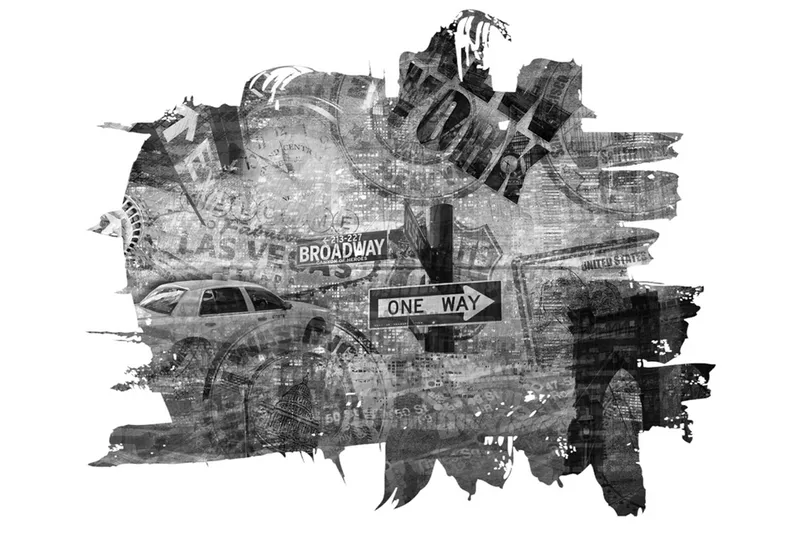 Fototapet Sort-hvid New York Collage 200x154, Artgeist sp. z o. o.