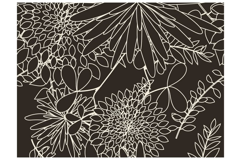 Fototapet Sort Og Hvid Blomstret Baggrund 300x231, Artgeist sp. z o. o.