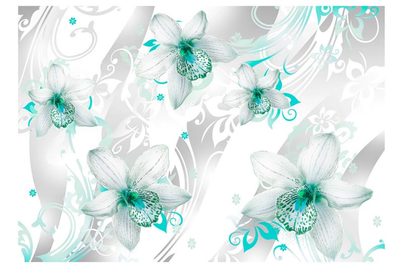 Fototapet Sounds Of Subtlety Turquoise 200x140 - Artgeist sp. z o. o. - Boligtilbehør - Vægdekoration - Tapeter - Fototapeter