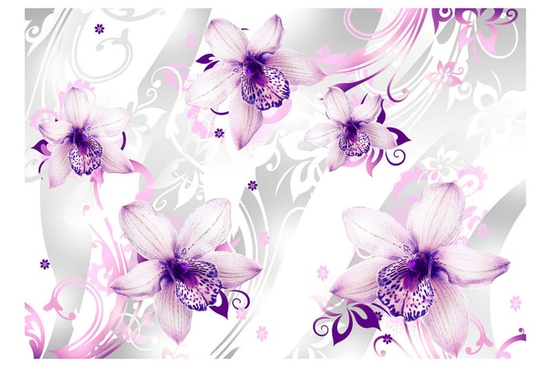 Fototapet Sounds Of Subtlety Violet 100x70 - Artgeist sp. z o. o. - Boligtilbehør - Vægdekoration - Tapeter - Fototapeter